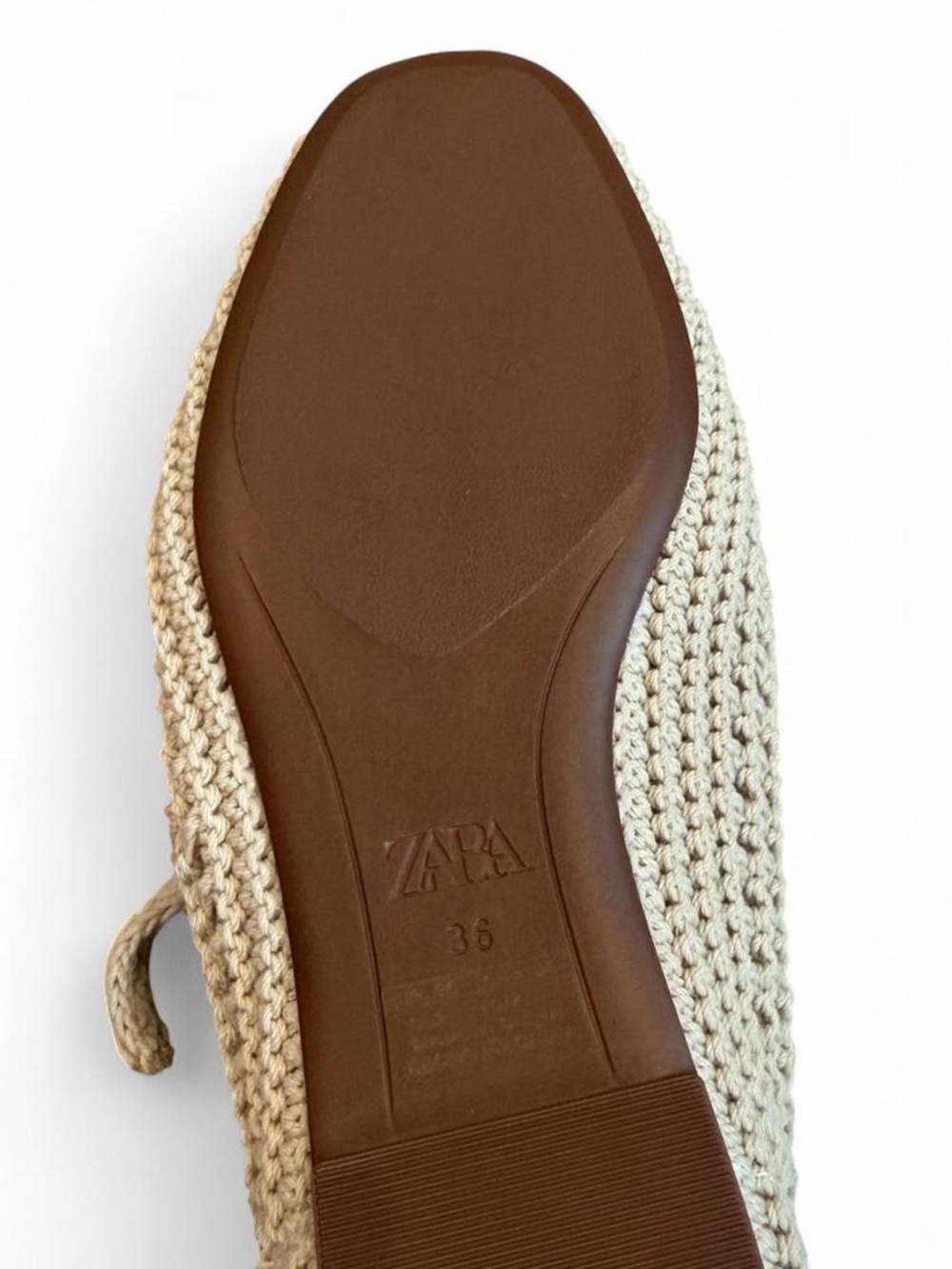 Zara Cream Crochet Mary Jane Flats with Buckle Strap. Brand New. - Picture 6 of 6